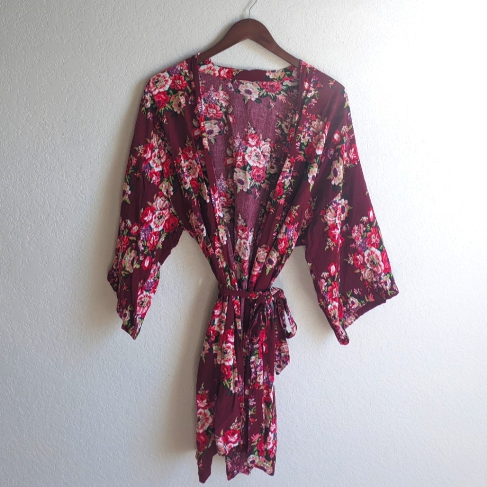 Red Floral Robe